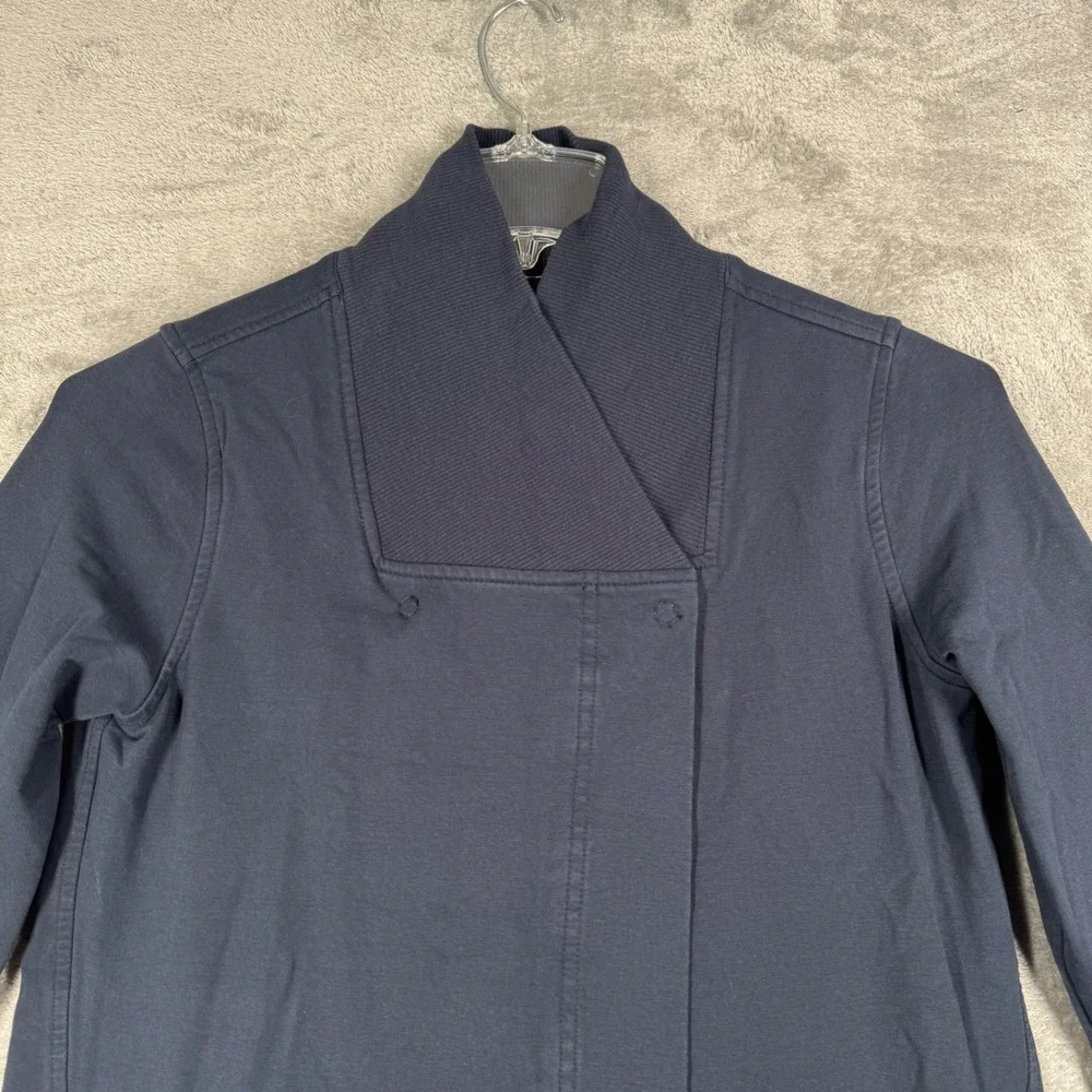 Lululemon Belle‎ Wrap Asymmetrical Sweatshirt Women 4 Navy Blue Longline Casual
